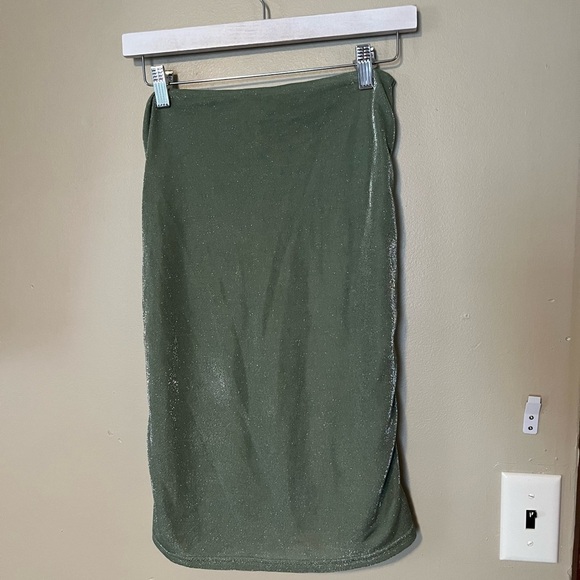 Anthropologie X Mare Mare Ruched Shimmer Skirt - Picture 6 of 11